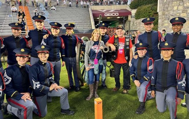 Virginia Tech Corp of Cadet Cannon with Vittles for Vets