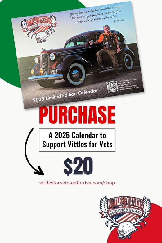 Click here to Puchase the 2025 Limited Edition Calendar to support Vittles for Vets